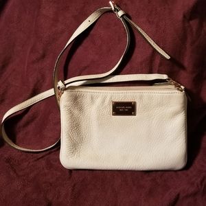 Vintage Michael Kors pebble leather crossbody in winter white